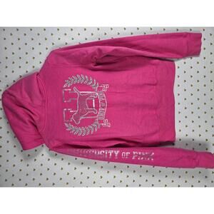 Victorias Secret Pink Like NEW VINTAGE University BLING Hoodie Jacket SMALL